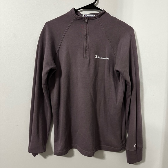 Champion Women half zip up sweater M Purple - Picture 1 of 3